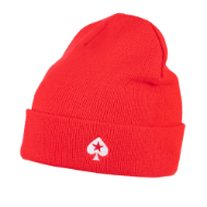 Pilt POKERSTARSI PUNANE BEANIE-MÜTS