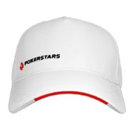 Poza cu ŞAPCĂ ALBĂ POKERSTARS CU DUNGĂ ROŞIE