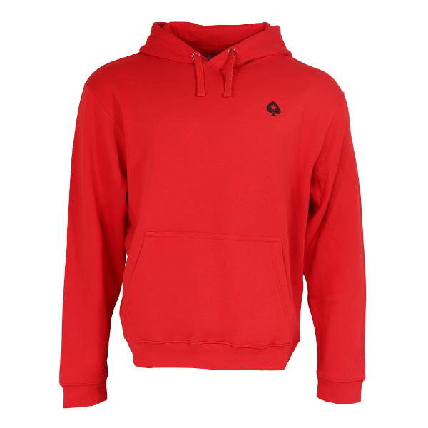 Image de SWEAT À CAPUCHE ROUGE POKERSTARS PLAYERS CLUB SANS FERMETURE ÉCLAIR