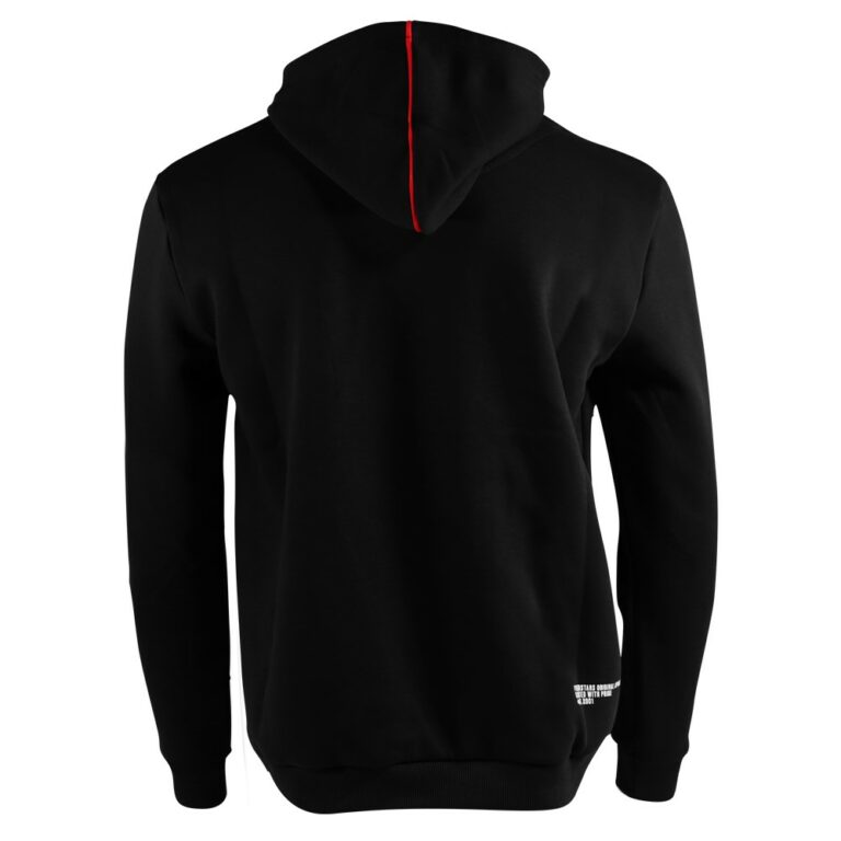 SUDADERA DE POKERSTARS NEGRA CON CAPUCHA Y BORDADO ROJO