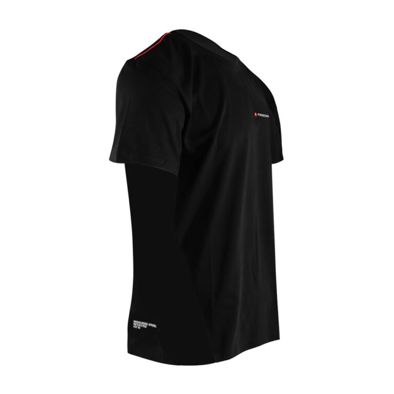 CAMISETA NEGRA DE POKERSTARS CON RIBETE EN ROJO
