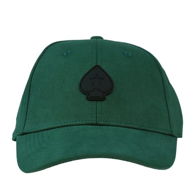 GORRA DE BÉISBOL VERDE CON LA ICÓNICA INSIGNIA DE LA PICA DE POKERSTARS