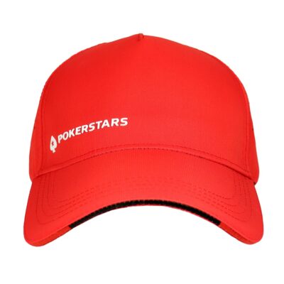 POKERSTARS BLACK THREAD RED CAP