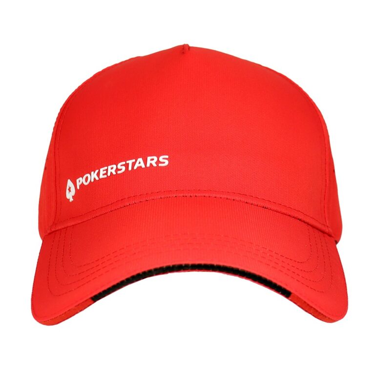 POKERSTARS BLACK THREAD RED CAP
