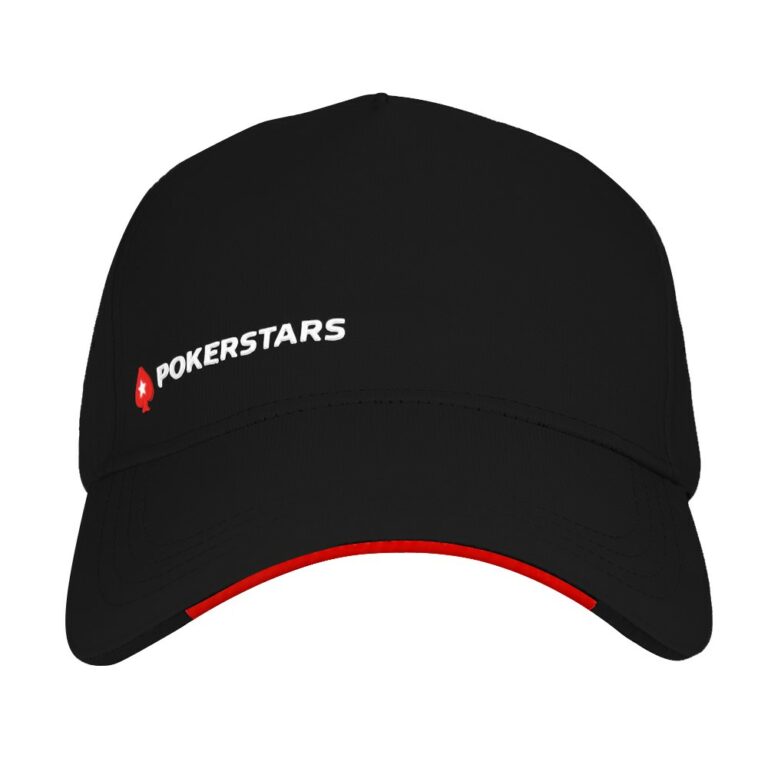 POKERSTARS RED THREAD BLACK CAP