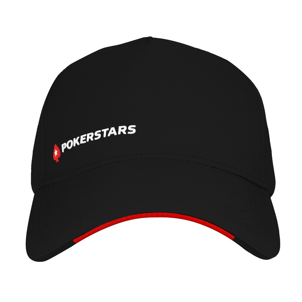 POKERSTARS RED THREAD BLACK CAP